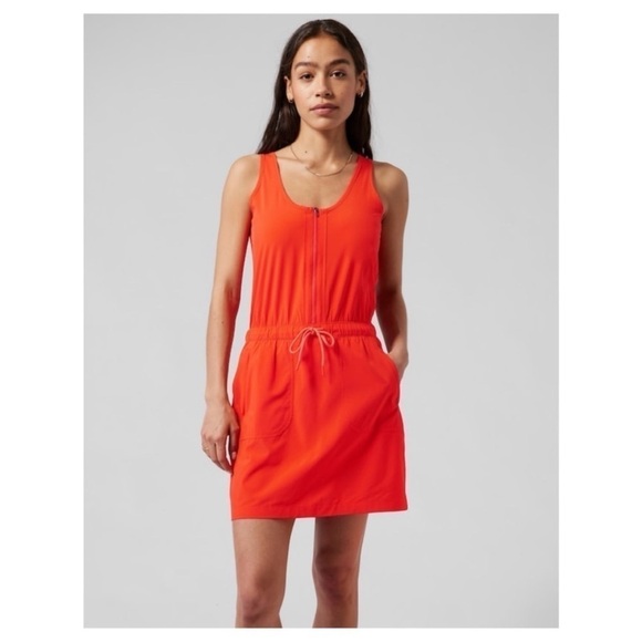 Athleta Expedition Dress Vermillion Flame Orange - Picture 1 of 16